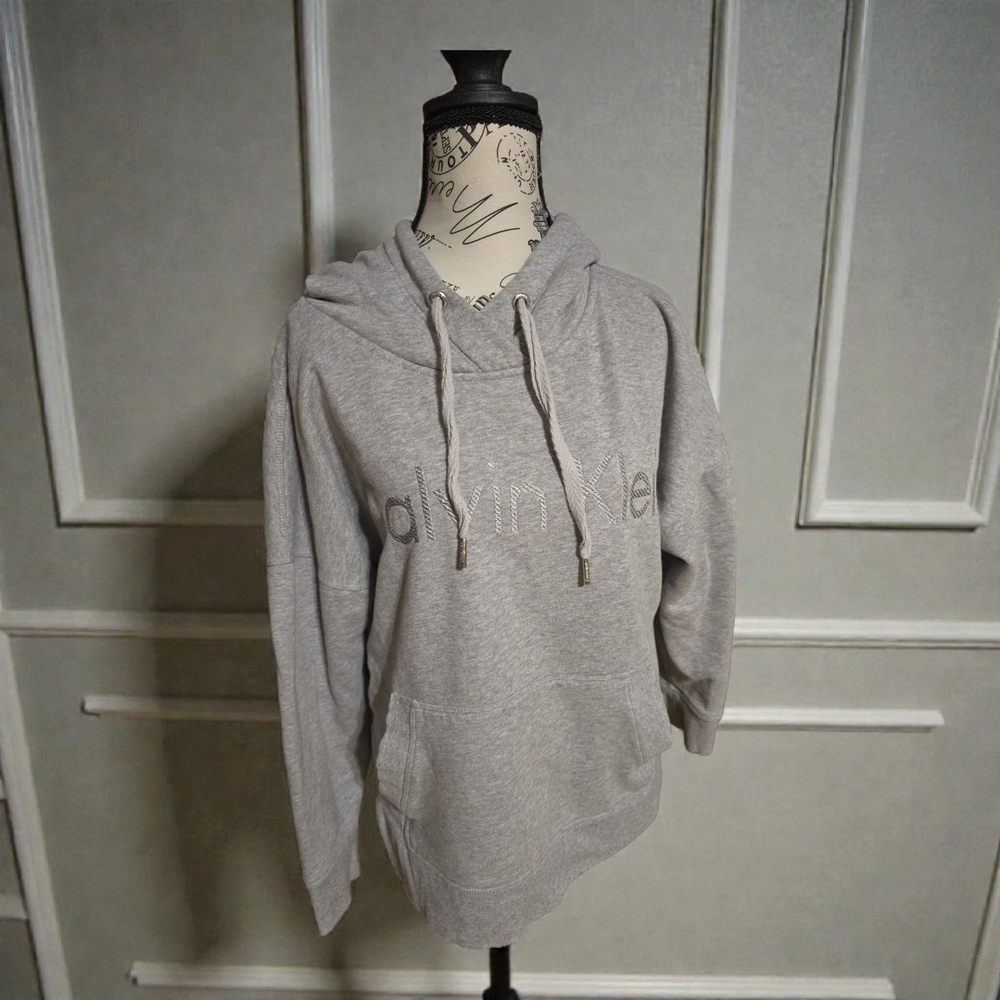 Calvin Klein Light Gray Hoodie Sweater